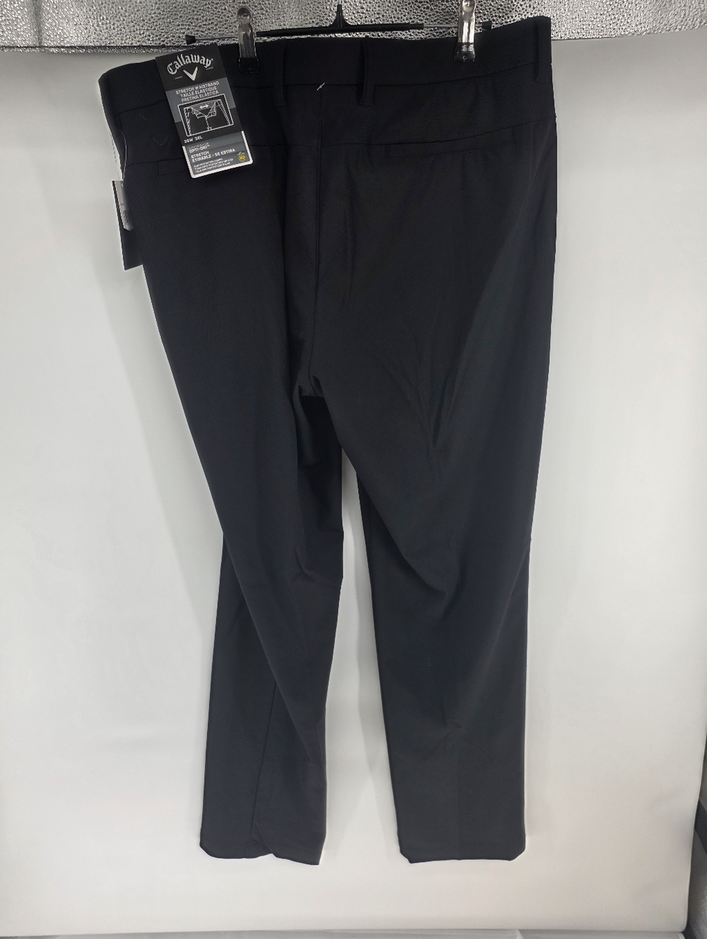 Callaway Pants Mens 38x32 Stretch Waistband Opti-Dri Golf Performance Black NWT
